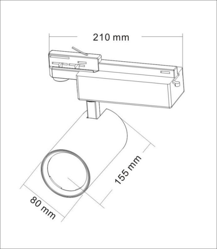 30-35W Track light Fixture size