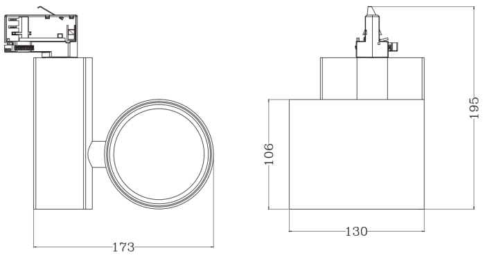 50W 6000lm led track light fixtures