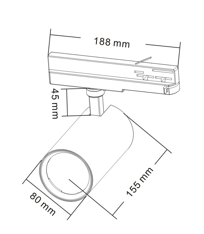 Integrated Driver LED Track Spot Light