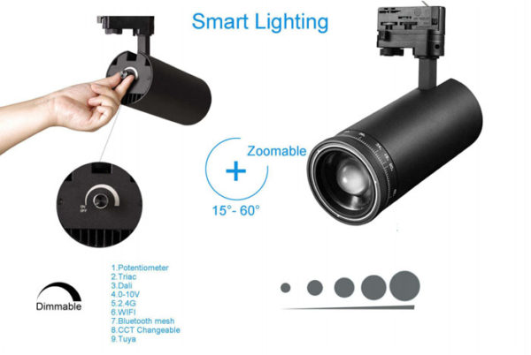 25W Zoomable LED Track Light - Powerstar