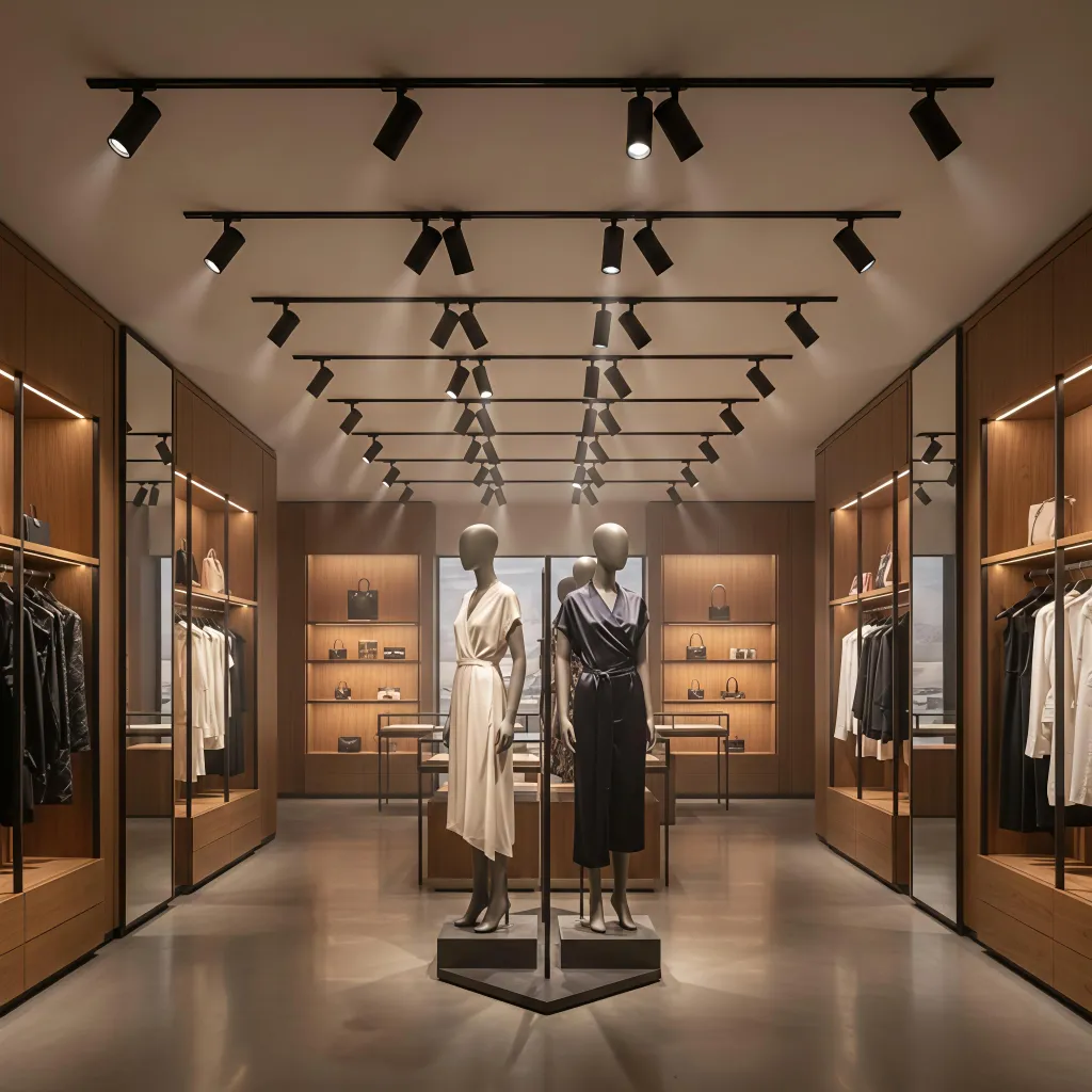 High-end commercial gallery with DALI-2 Dimmable LED Track Lighting