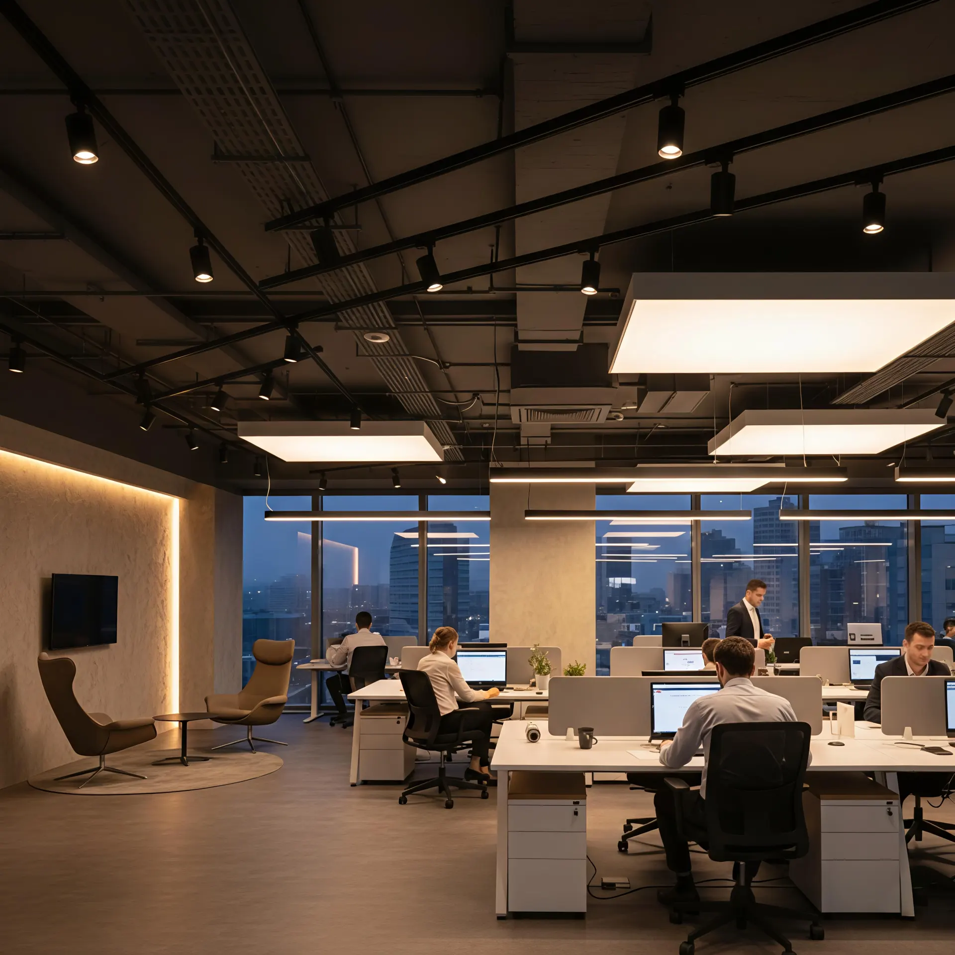 DALI Human-Centric Lighting applied in a high-end commercial space to enhance spatial quality