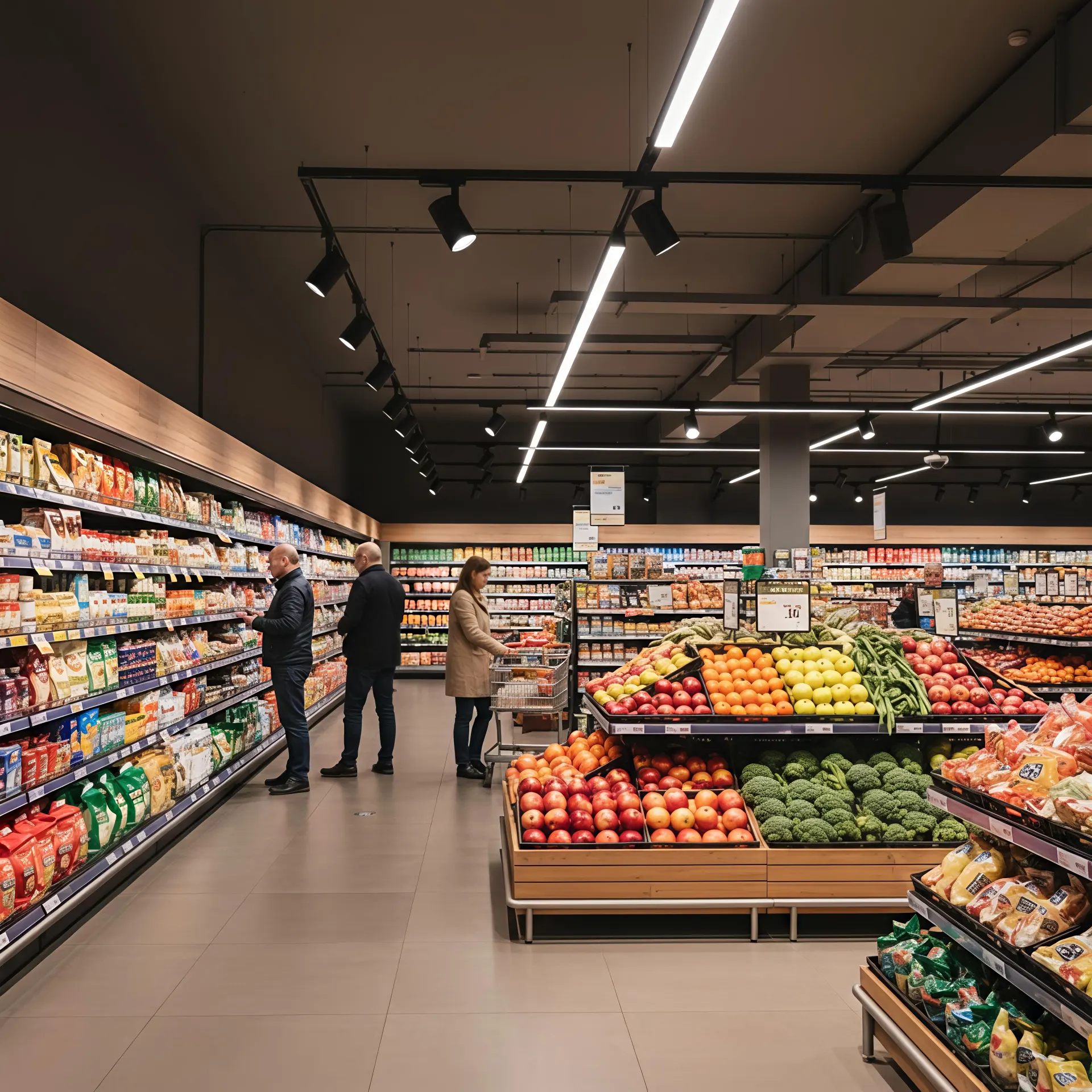Retail store interior illuminated with Healthy Commercial Lighting showing accurate color rendering and comfortable shopping environment