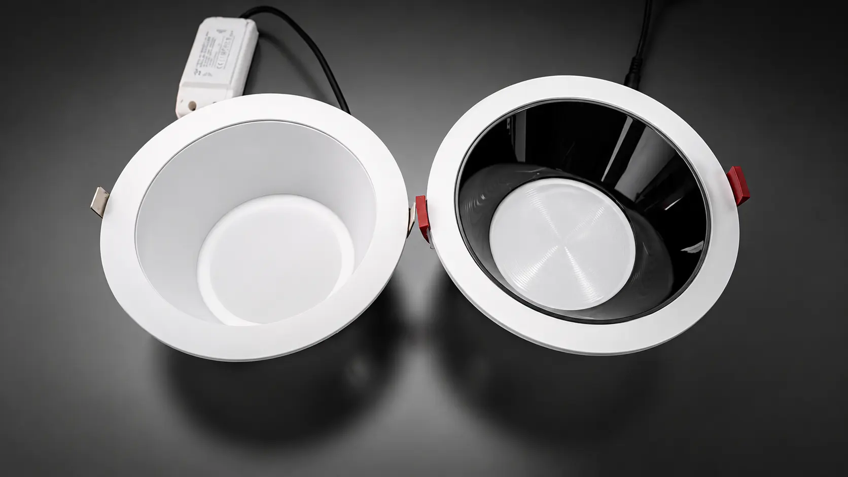 Deep recessed anti glare LED downlight with low glare optical design for commercial lighting