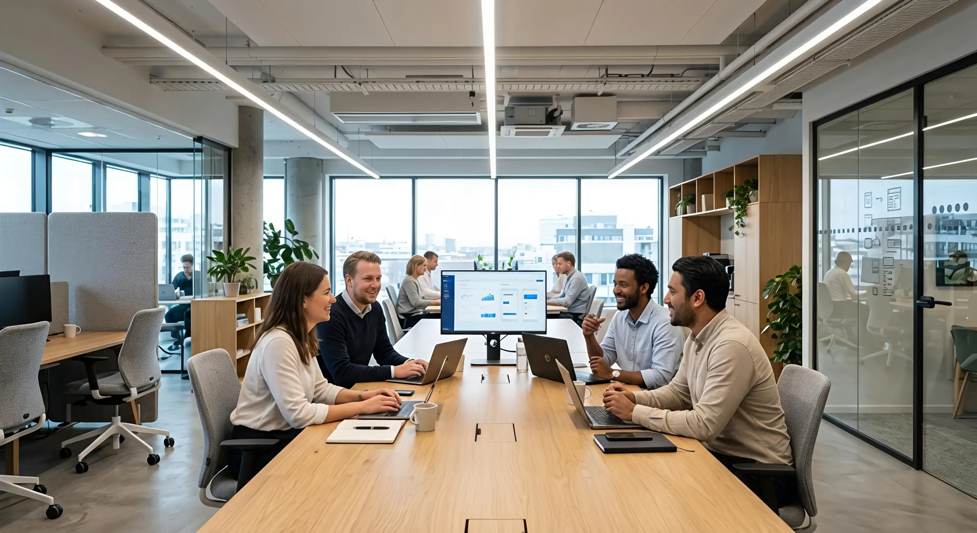 Smart office using tunable white lighting for productivity and employee wellbeing